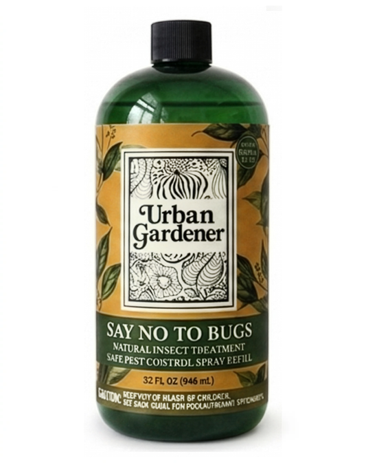 Natural Houseplant Insect Treatment | Safe Pest Control Spray – Say No To Bugs 32 Oz. Refill