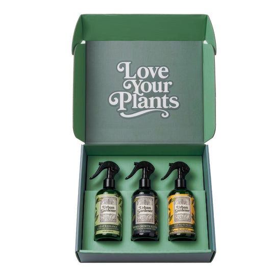 Houseplant Total Care Gift Box | Everything a Plant Lover Needs - Three bottles for Growth, For Shine, For Bugs