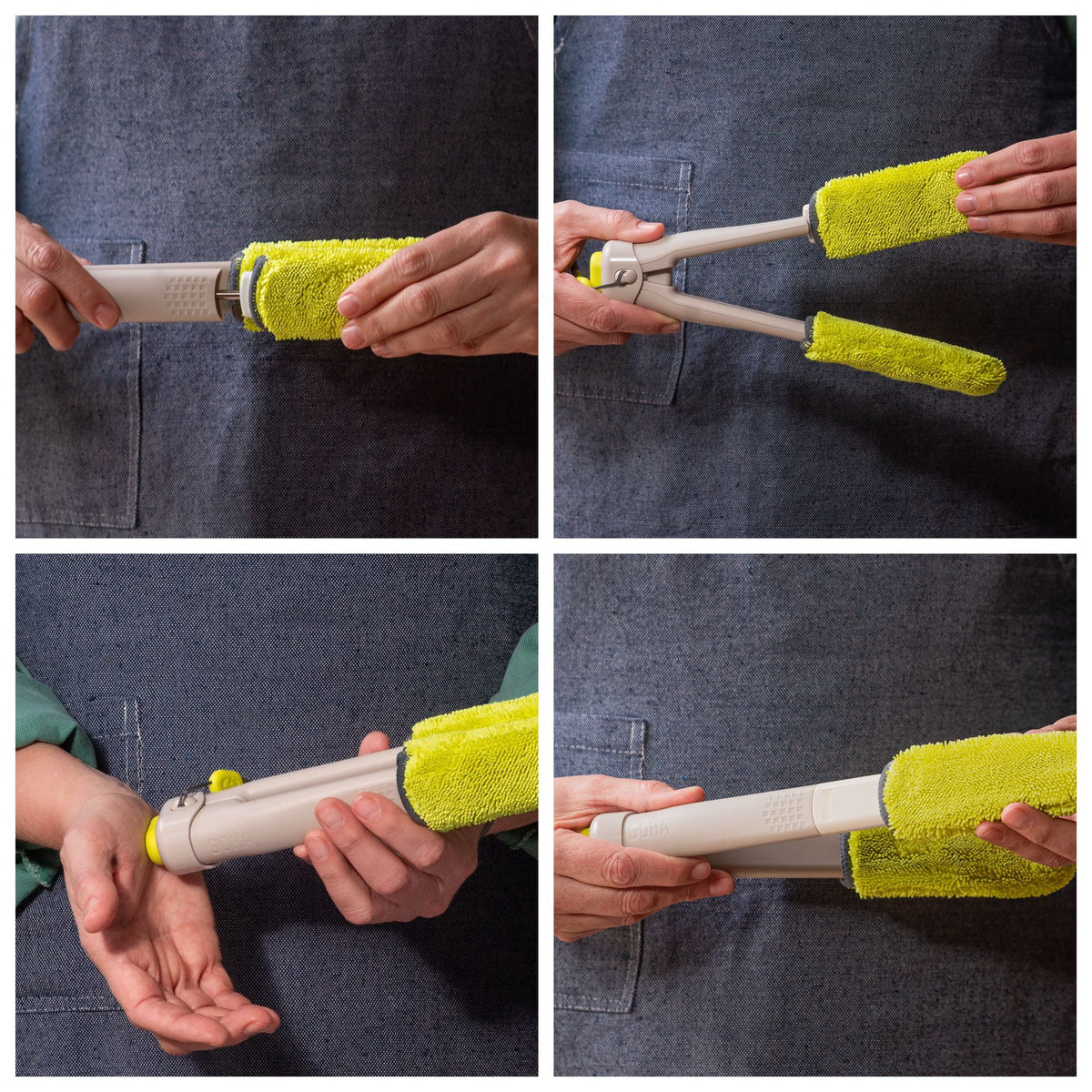 Leaf Sweep 4-in-1 Plant Cleaning Tool - Starter Kit w/ Combo Covers