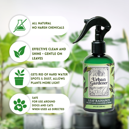 Complete Houseplant Care System | The Urban Gardener Core Trio Plant Care Kit - Say No To Bugs, Super Growth Elixir, Leaf Radiance